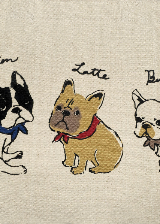 LATTE French Bulldog Wide Tote