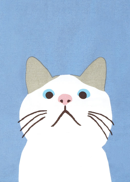 CAT FACE White Cat Tote