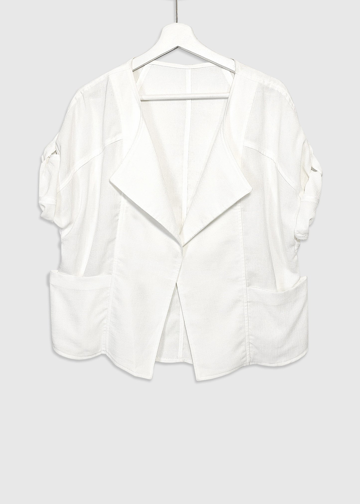 Short Sleeve Open Front Jacket