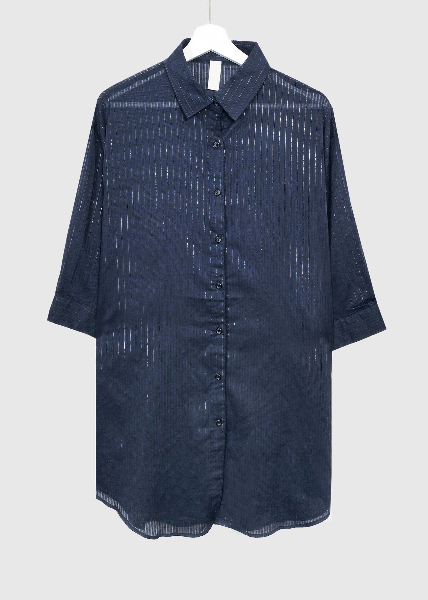 SEOUL Glitter Striped Shirt Dress