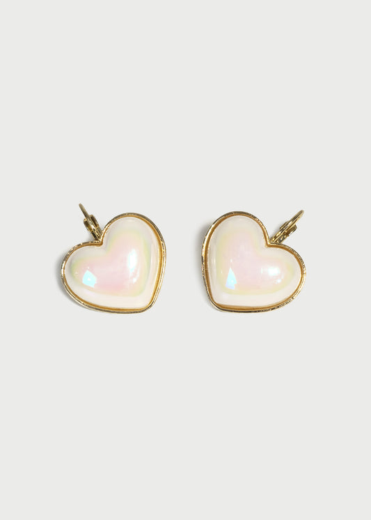Pearly Heart Earrings