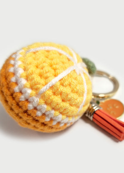 Crochet Orange Keychain