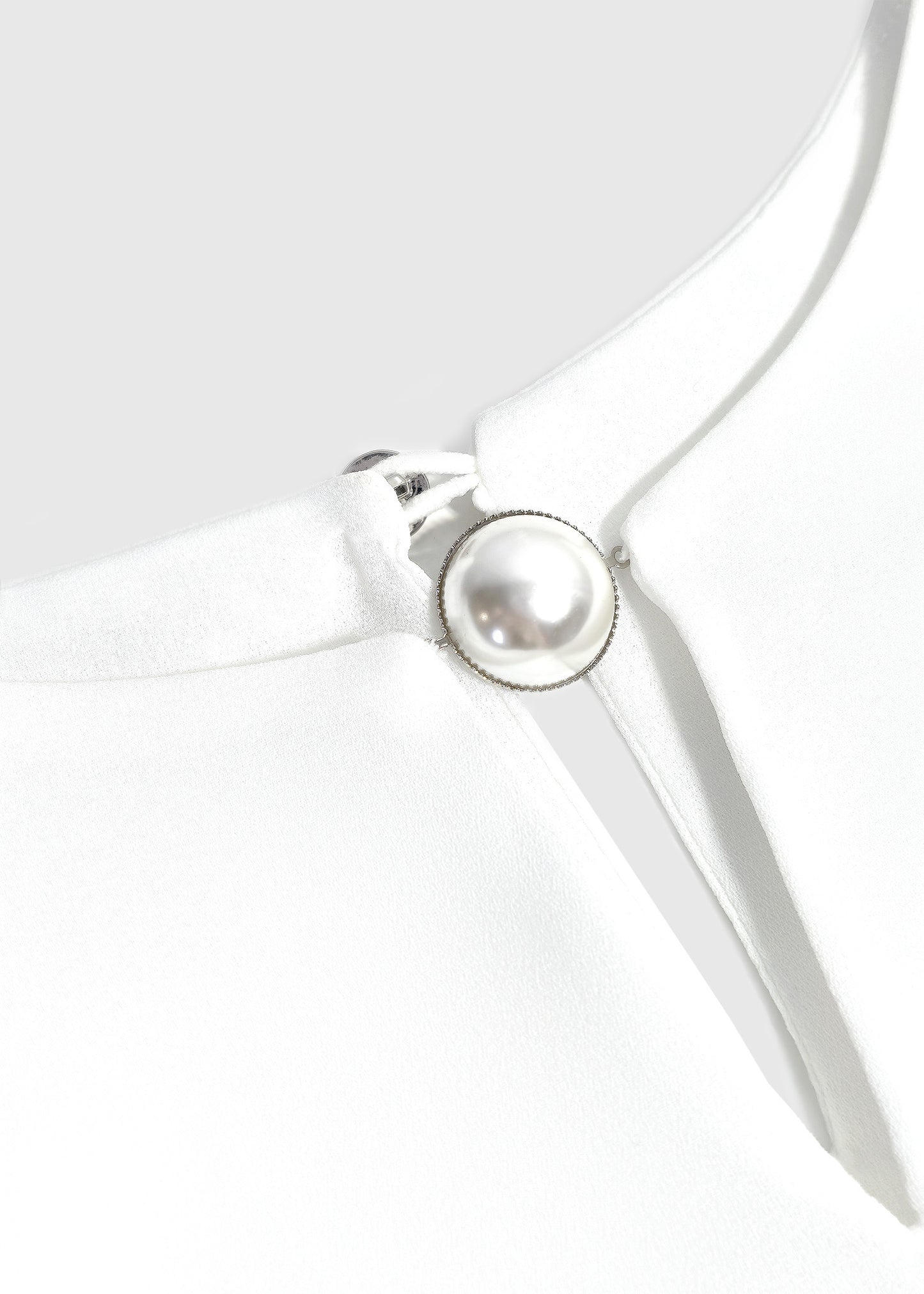 Pearl Detail Petal Sleeve Blouse