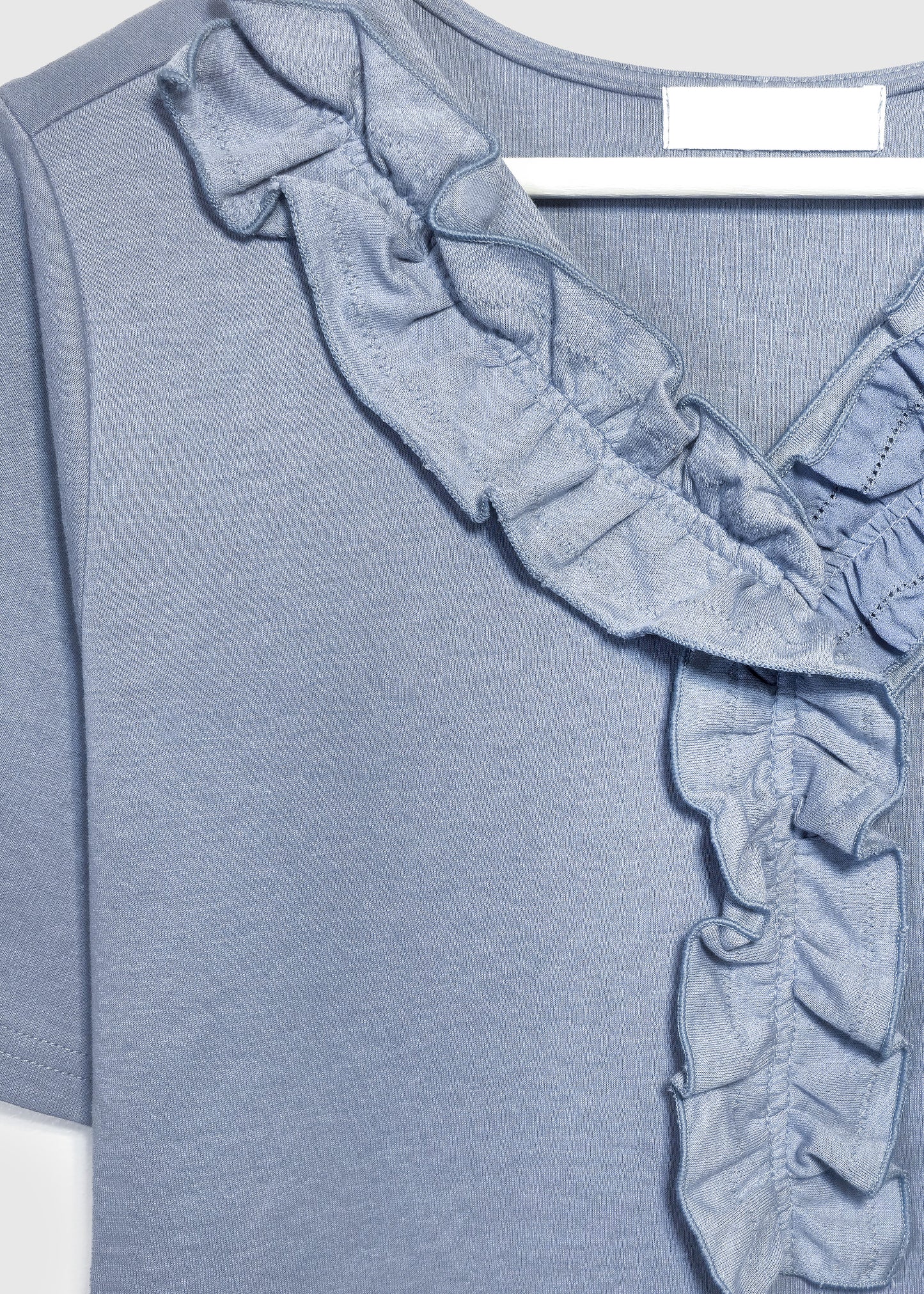 IRIS Cotton Ruffle Front T-Shirt