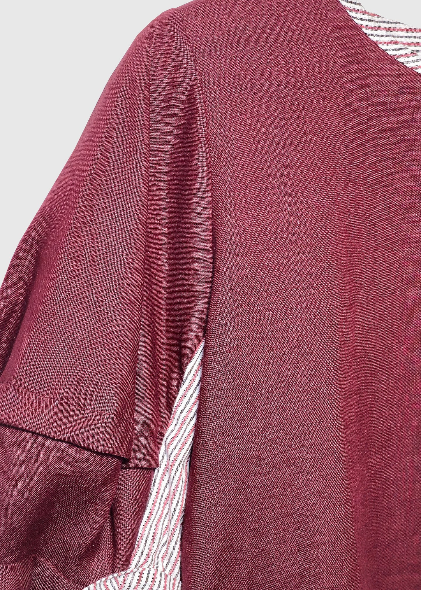 PEONY Linen Striped Back Top