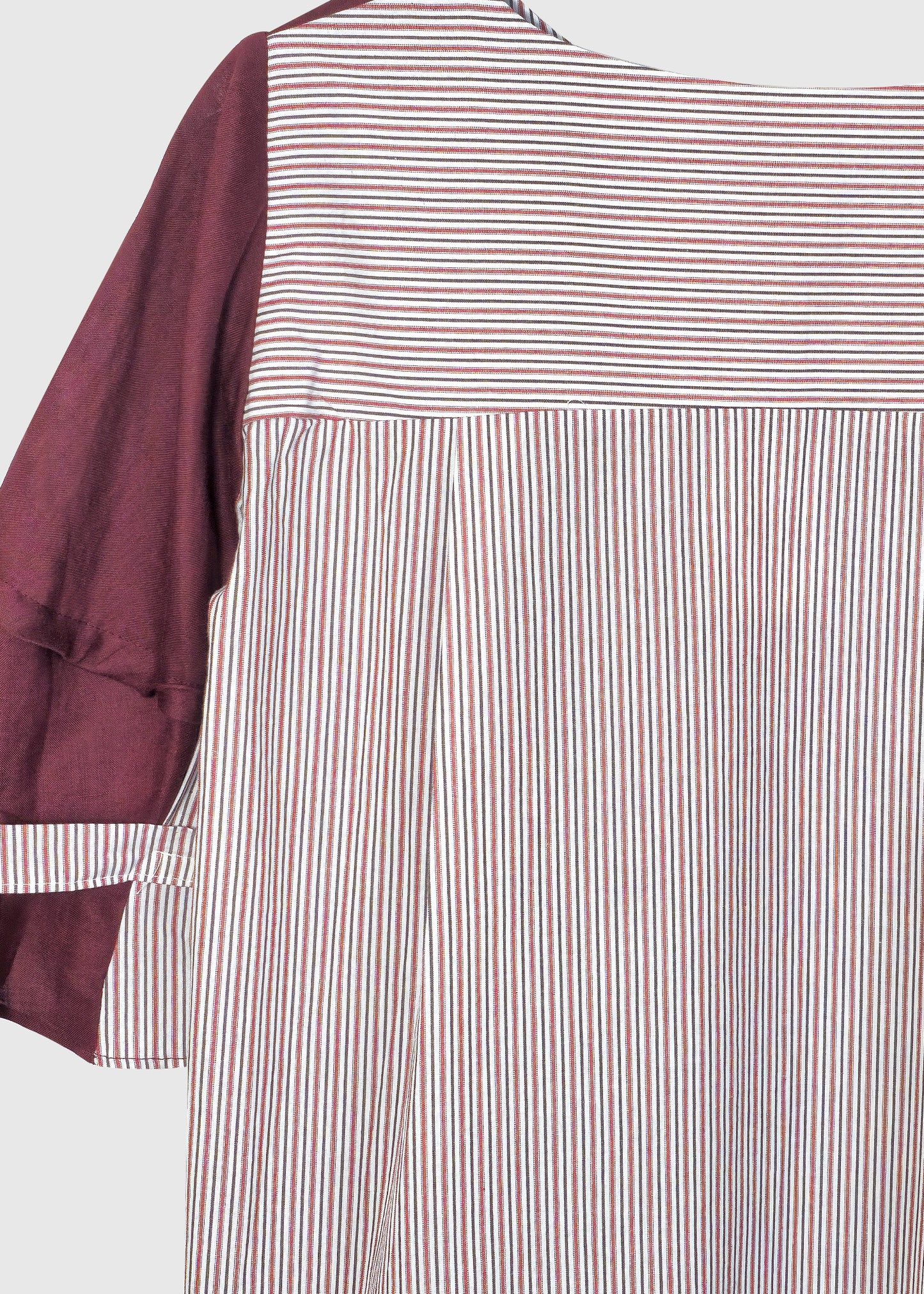 PEONY Linen Striped Back Top