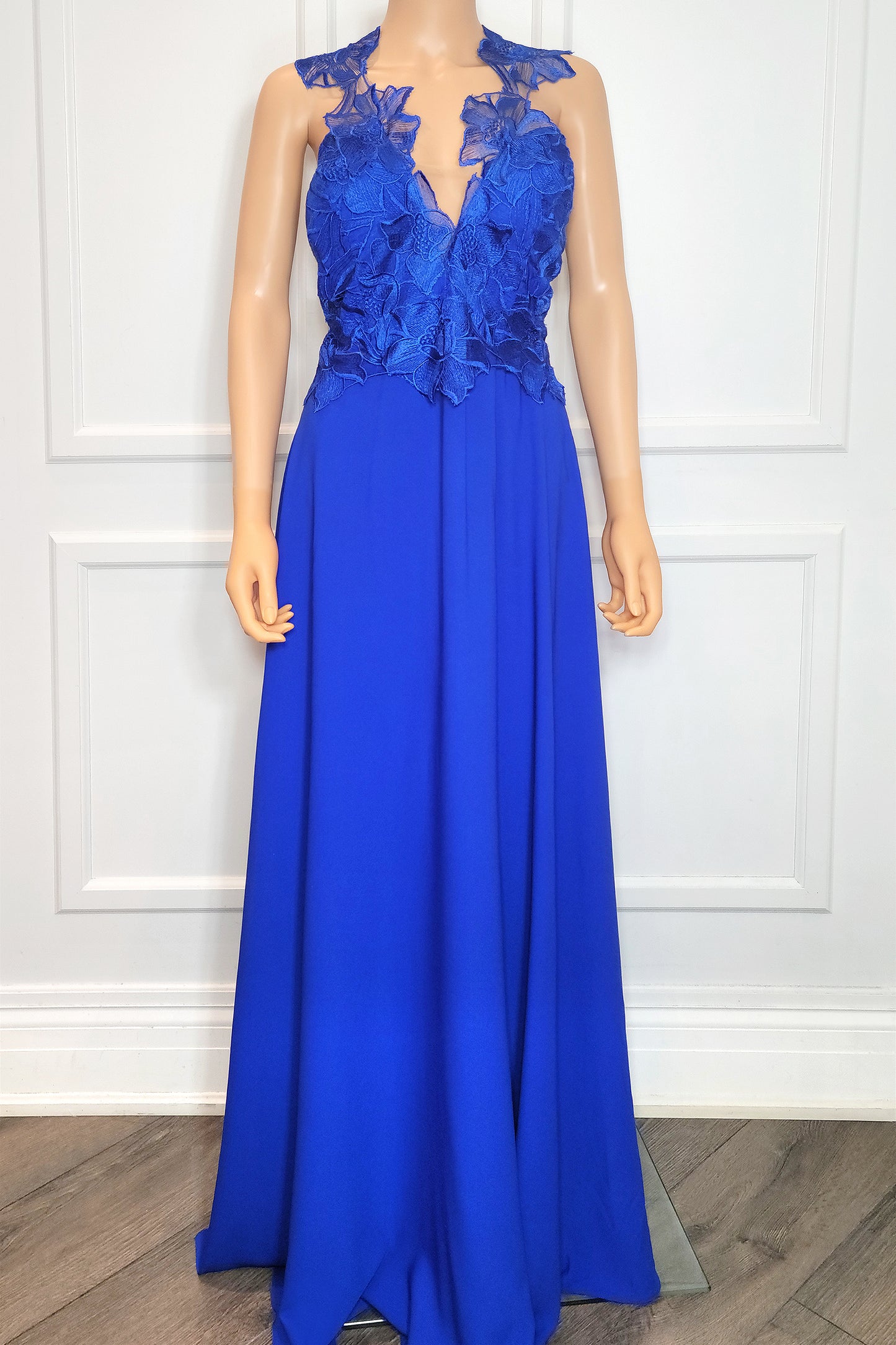 Floral Lace Strap Gown
