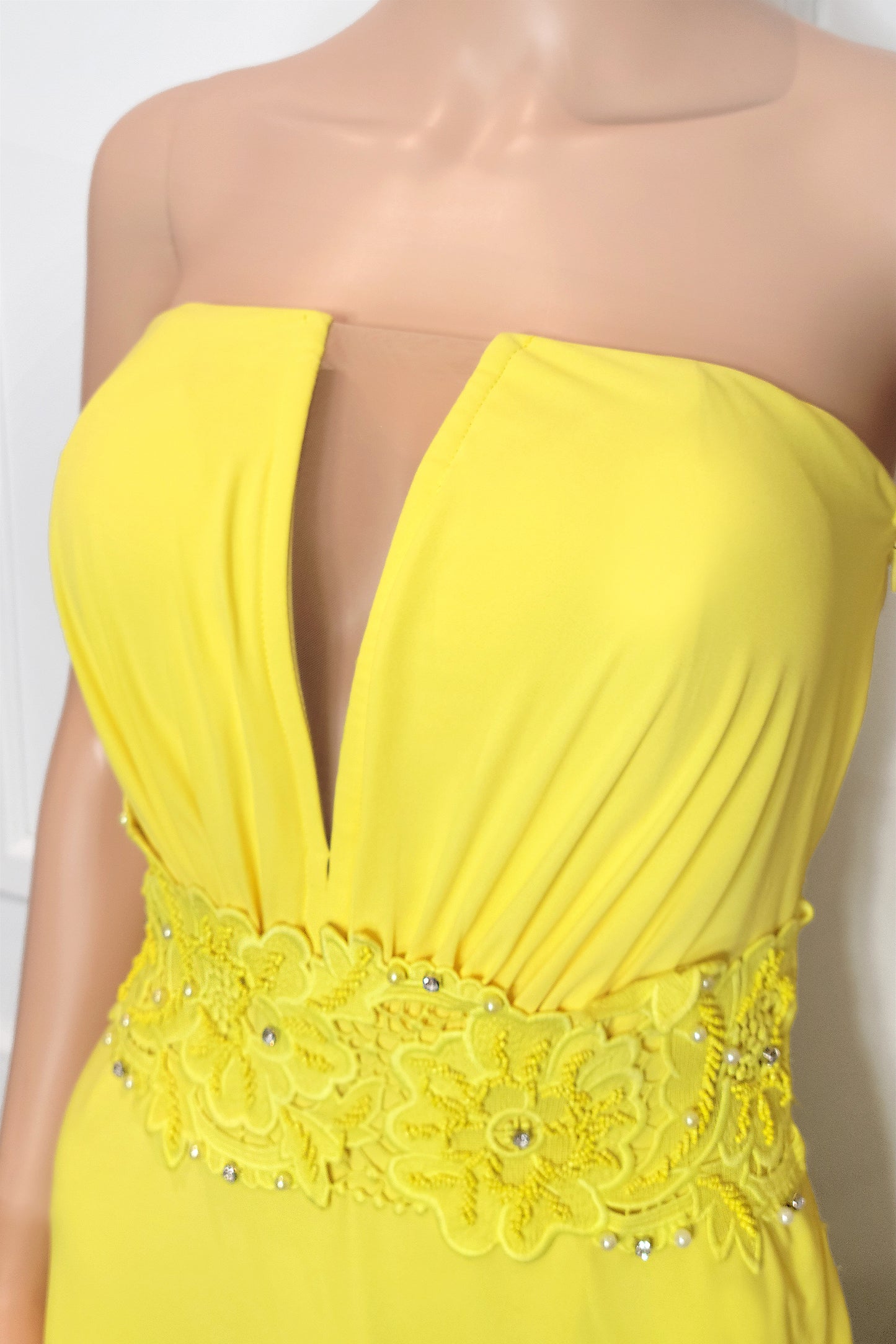 Floral Lace Belt Gown