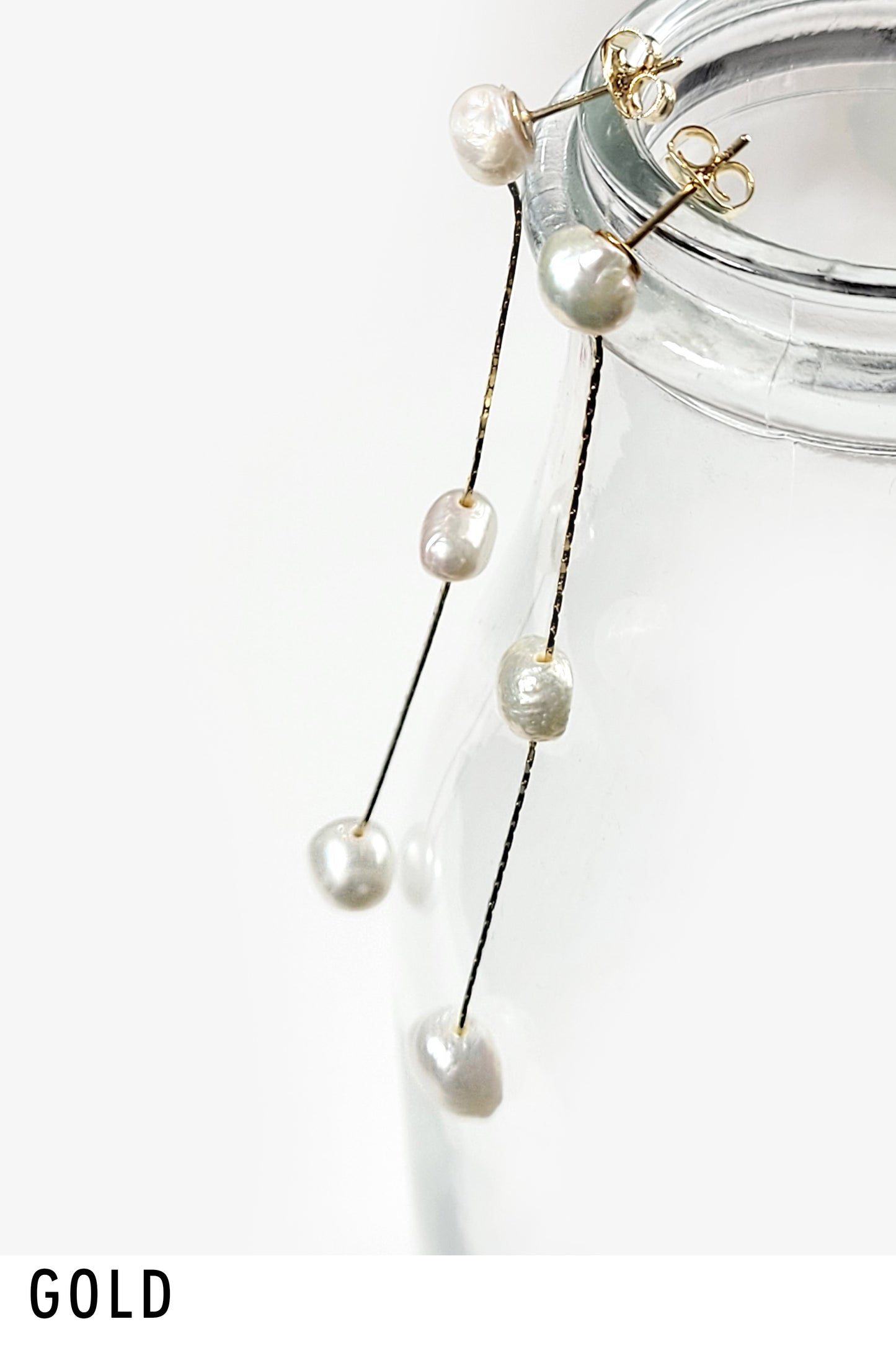 Triple Freshwater Pearl Drop Earrings