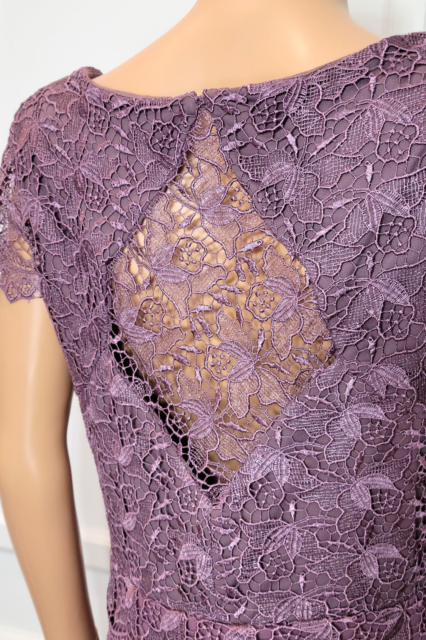 Lace Bodice Chiffon Gown