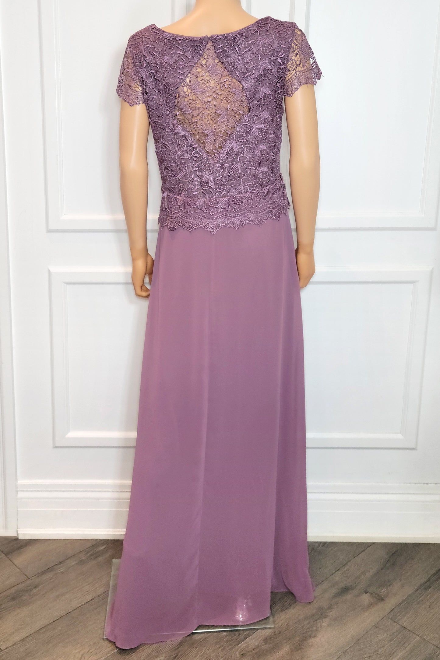 Lace Bodice Chiffon Gown