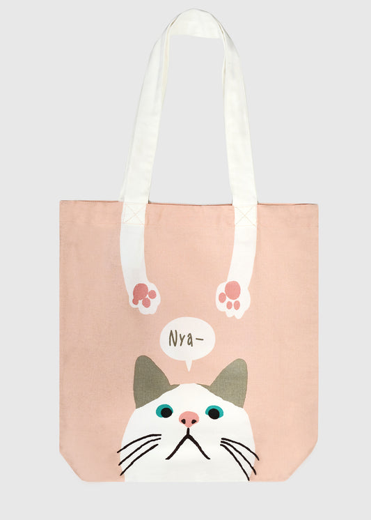 NYA White Cat Tote