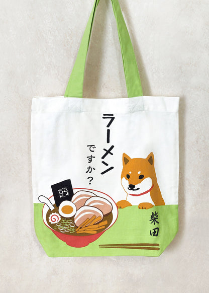 RAMEN Shiba Inu Shoulder Tote