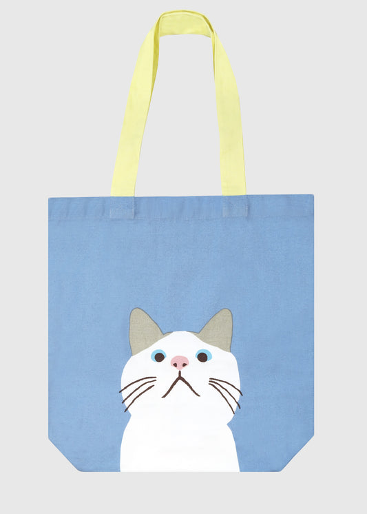 CAT FACE White Cat Tote