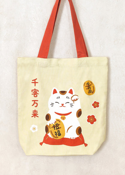 LUCKY CAT Shoulder Tote