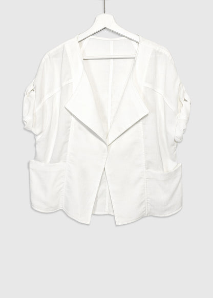 Short Sleeve Open Front Jacket