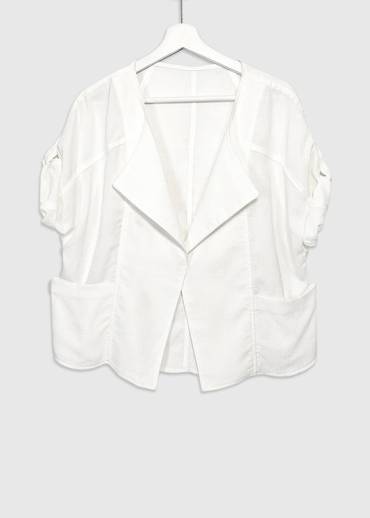 Short Sleeve Open Front Jacket