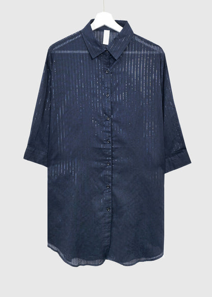 SEOUL Glitter Striped Shirt Dress