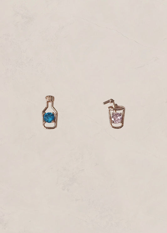 CUP & BOTTLE Mini Stud Earrings
