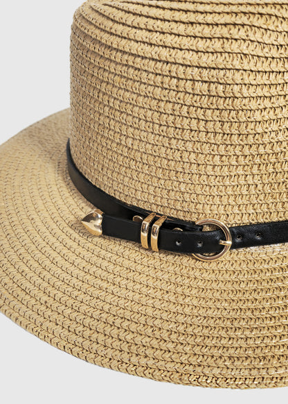 Belt Decor Straw Hat