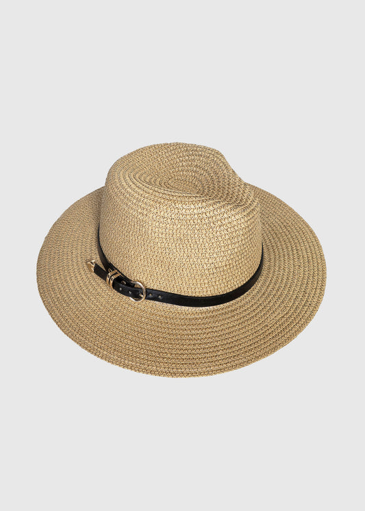 Belt Decor Straw Hat