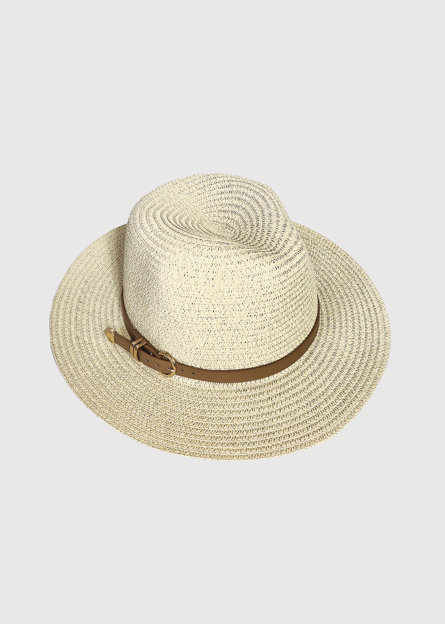 Belt Decor Straw Hat