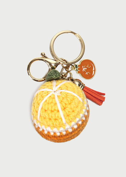 Crochet Orange Keychain