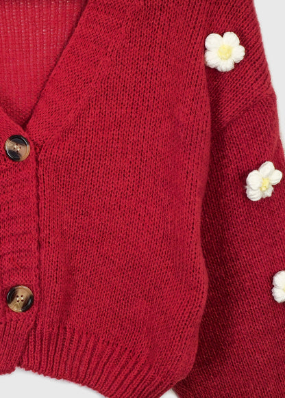 SOO Flower Crochet Cardigan