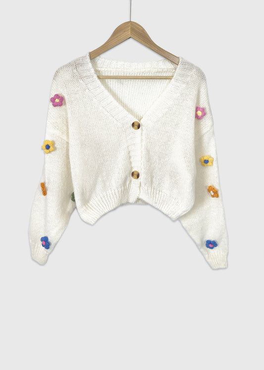 SOO Flower Crochet Cardigan