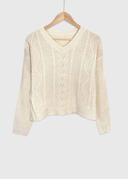 DIANTHUS Cable Knit Sweater