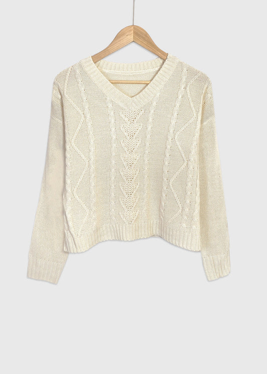 DIANTHUS Cable Knit Sweater