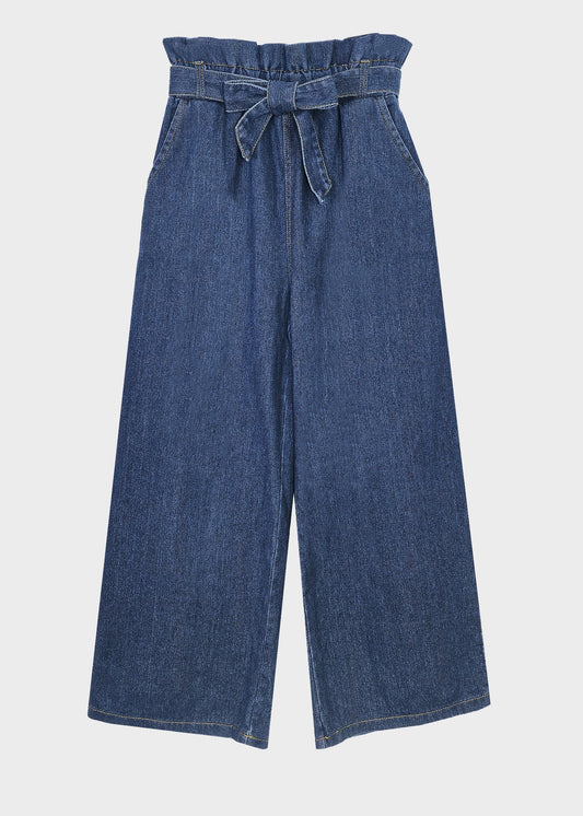 ZURI Belted Wide Leg Jeans