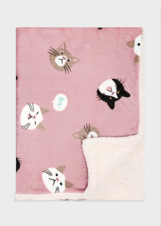 CAT FRIENDS Micro Flannel Blanket