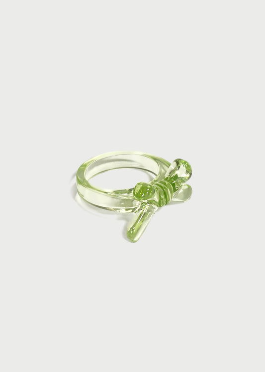 Clear Lucite Bow Ring