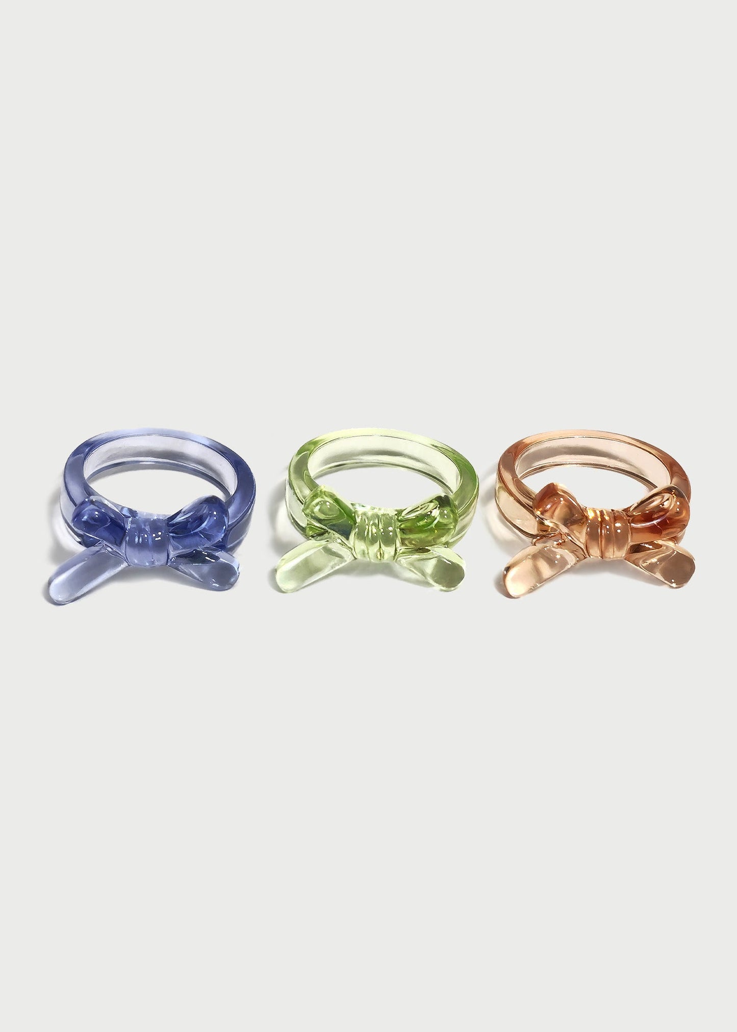 Clear Lucite Bow Ring