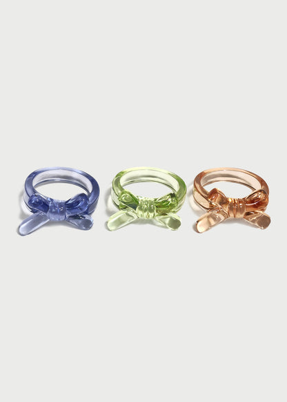 Clear Lucite Bow Ring