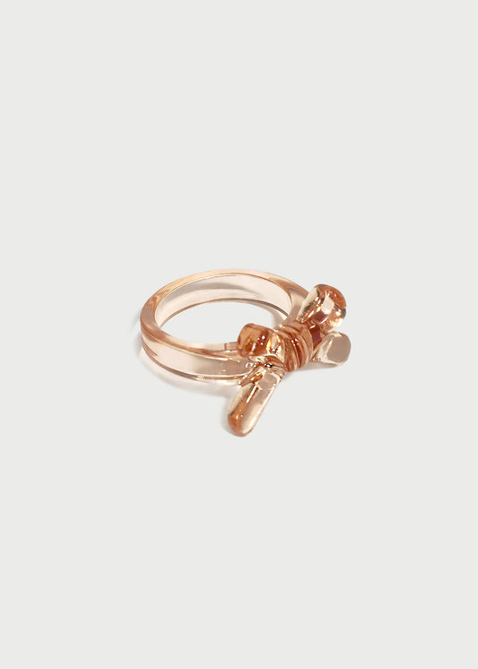 Clear Lucite Bow Ring