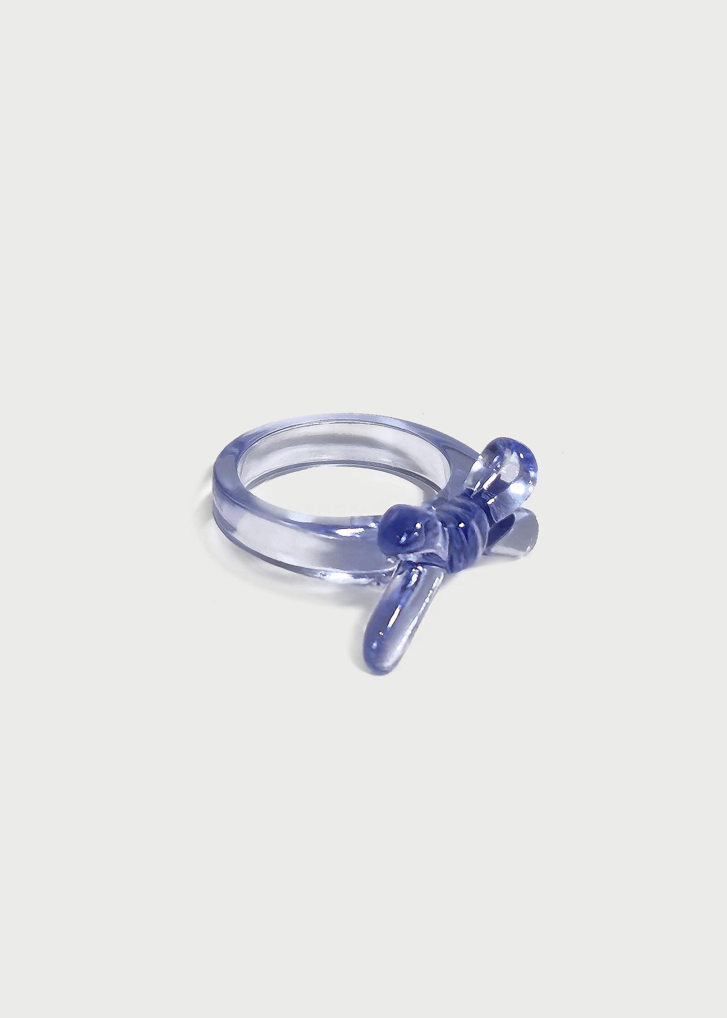 Clear Lucite Bow Ring