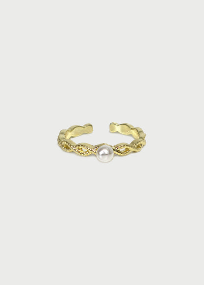 Braided Pearl Ring