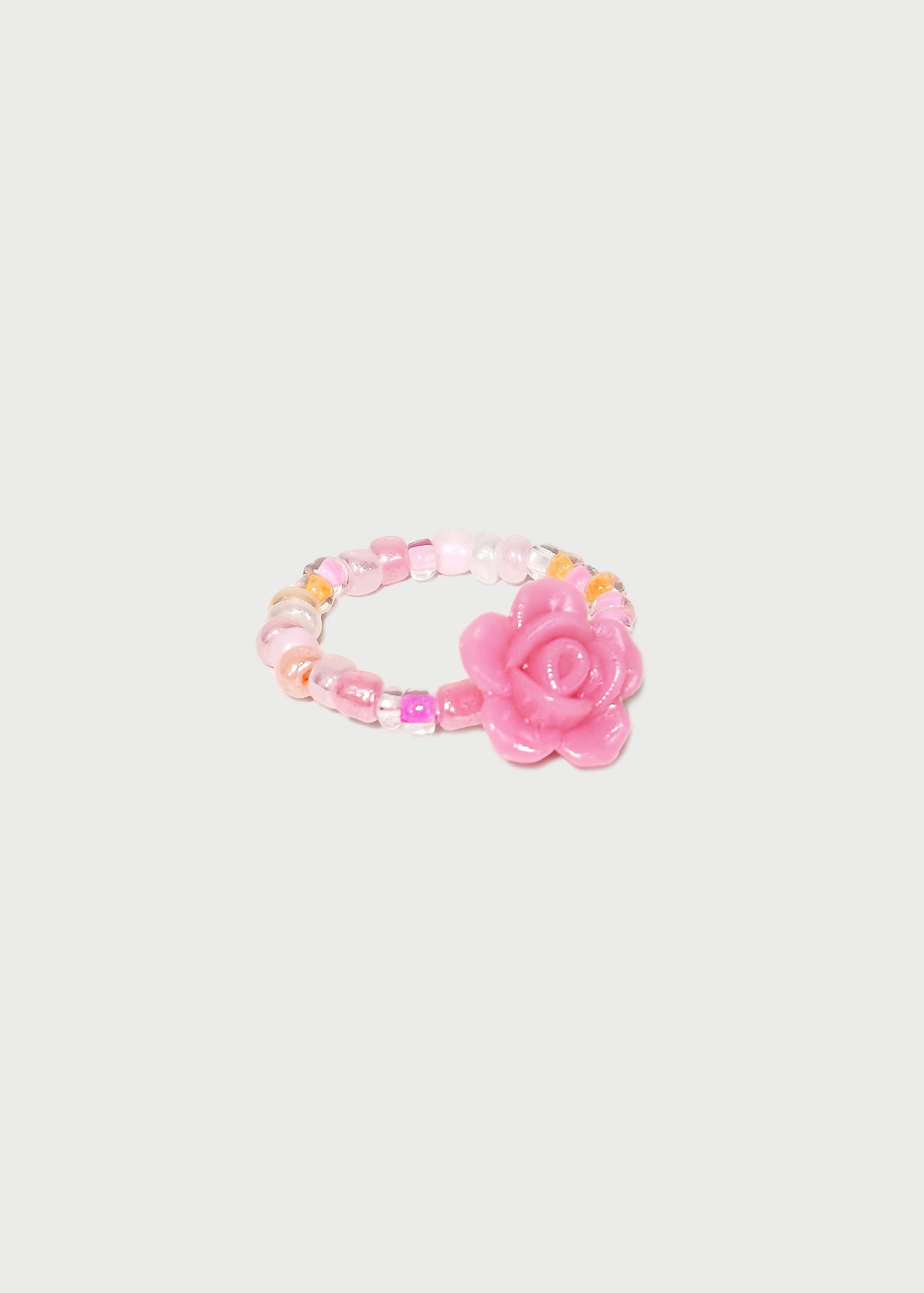 Handmade Beaded Rose Ring