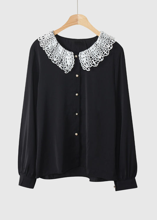 IU Lace Collared Blouse