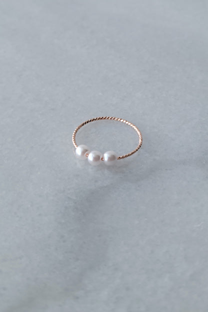 Triple Pearl Ring