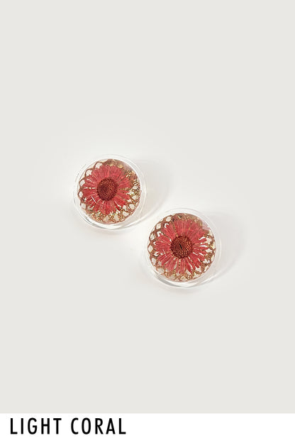 Dried Flower Resin Earrings