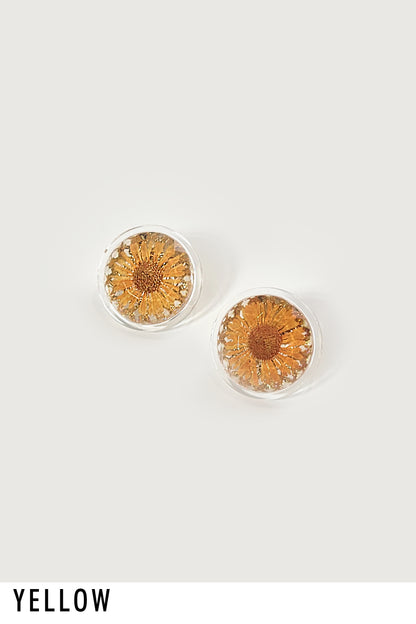 Dried Flower Resin Earrings
