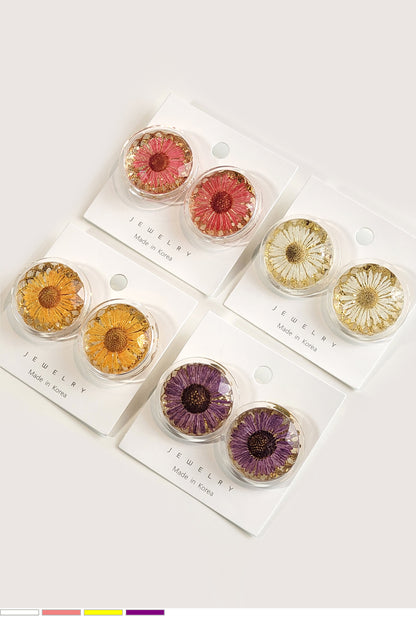 Dried Flower Resin Earrings