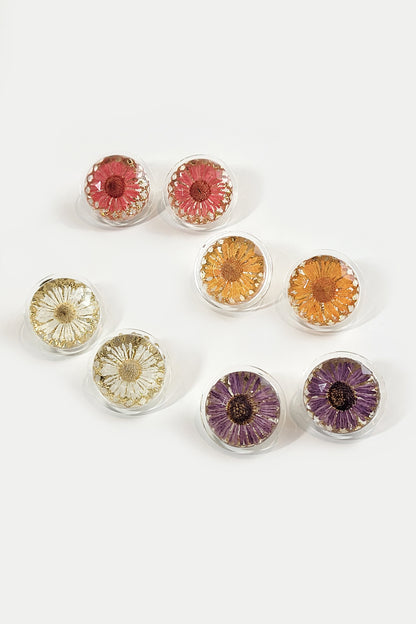 Dried Flower Resin Earrings