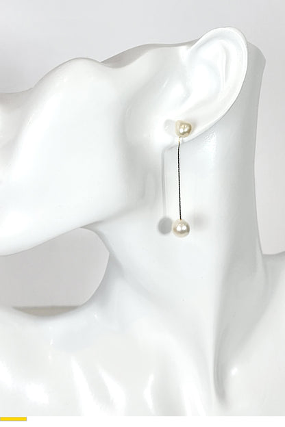 Double Freshwater Pearl Dop Earrings
