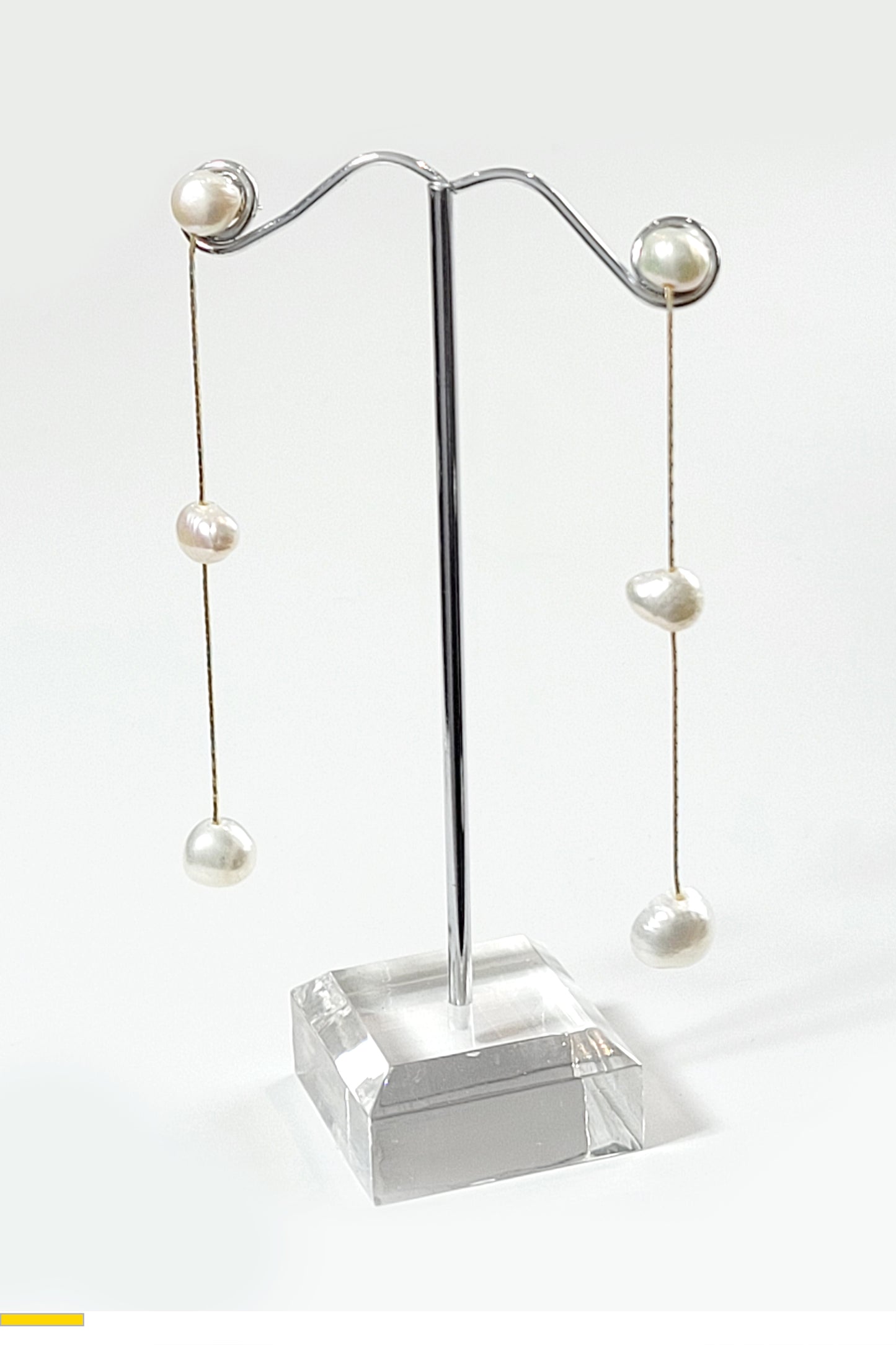 Triple Freshwater Pearl Drop Earrings