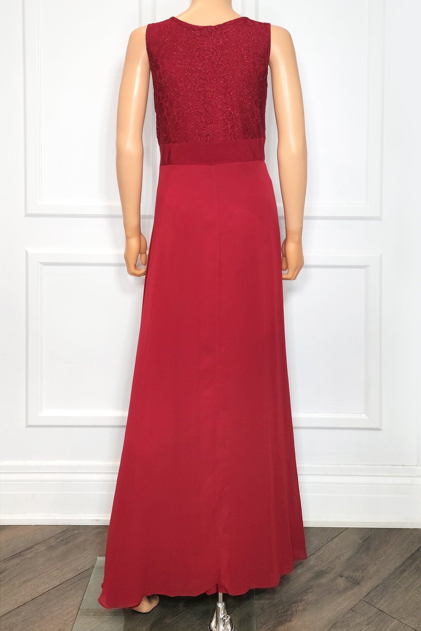 Ruffle Sequin Lace Gown