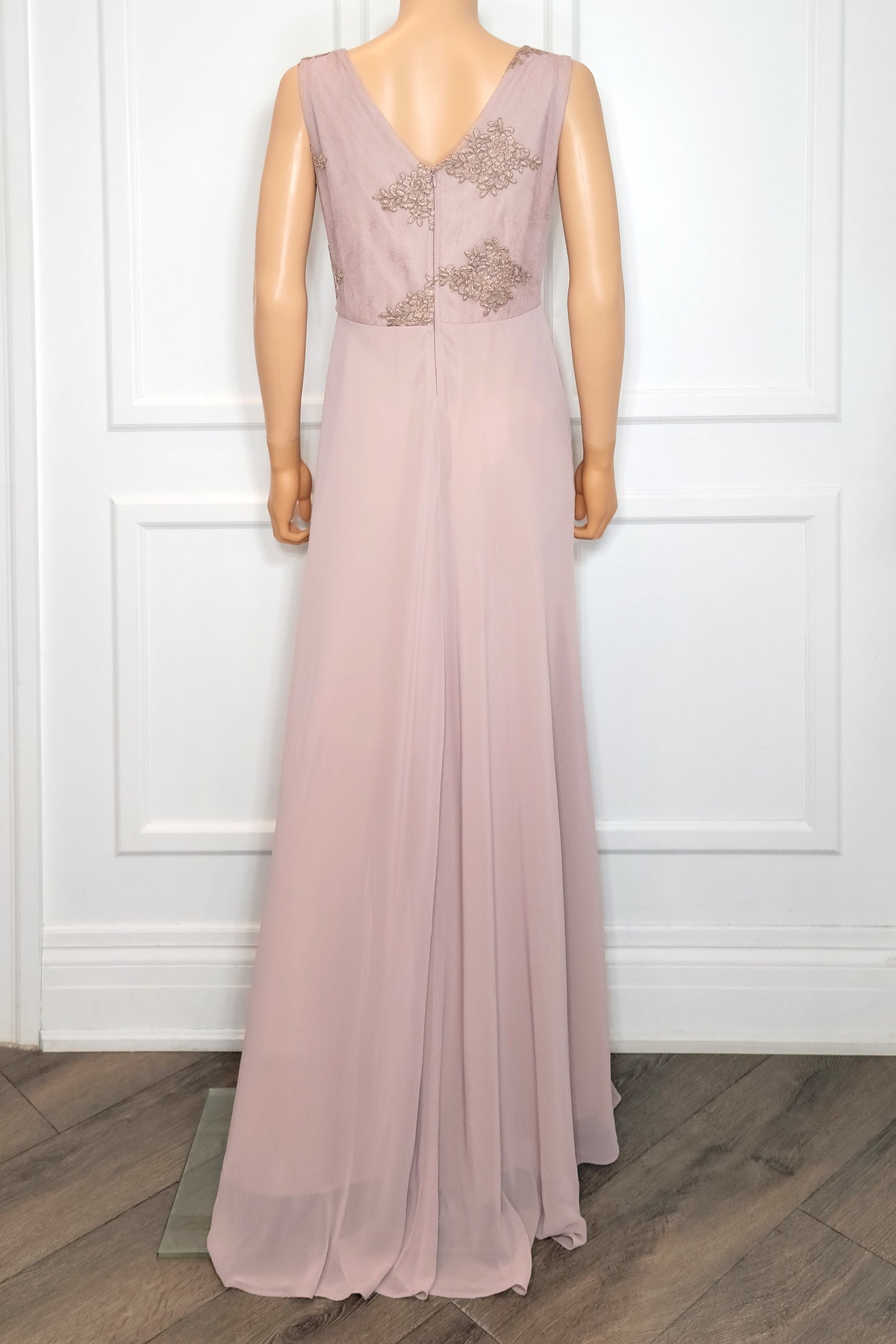 Lace and Chiffon A-Line Gown